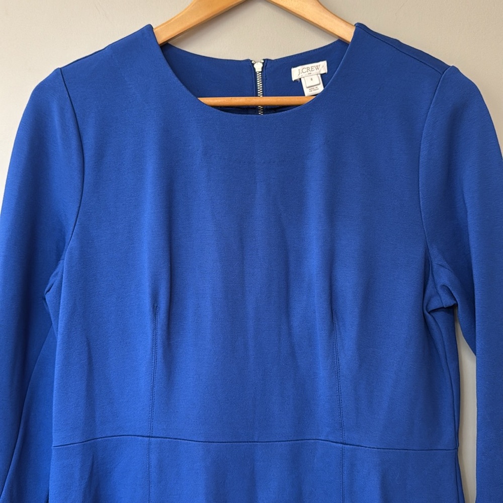 J. Crew Factory Zip ponte dress | EUC | 8 | Blue - Picture 5 of 11